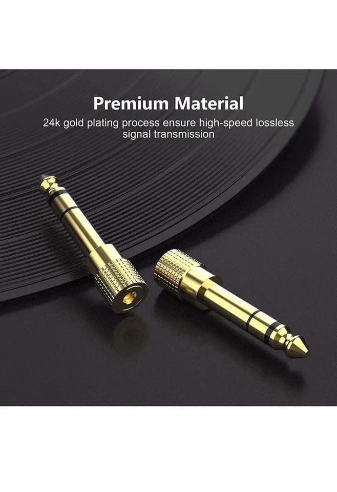 6.35mm (1/4 inch) Male to 3.5mm (1/8 inch) Female Stereo Audio Headphone TRS ... - Thumbnail 4