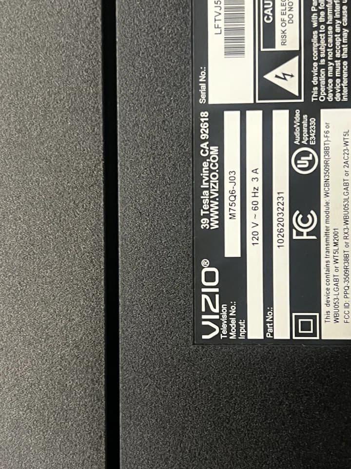Vizio M75Q6-J03 Power Supply 09-75CAR1A0-00, (1P-120CX00-1011) - Thumbnail 8