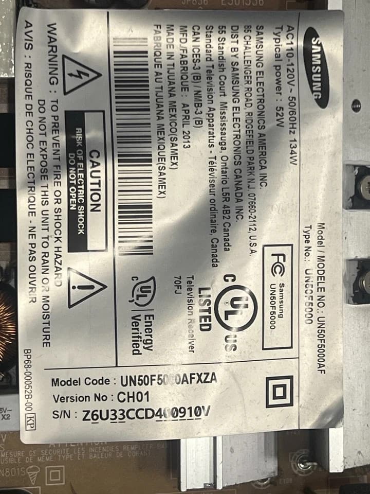 Samsung® OEM Genuine T-Con Board P/N: V500HJ2-CPE1 For TV Model: UN50F5000AF - Thumbnail 3