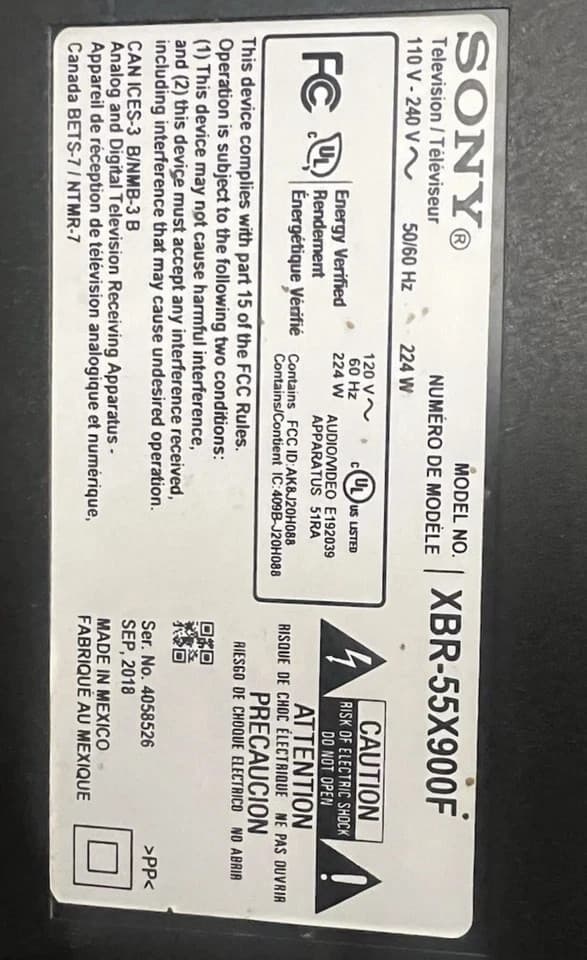 Sony Bravia XBR-55X900F left and right speakers - Thumbnail 2