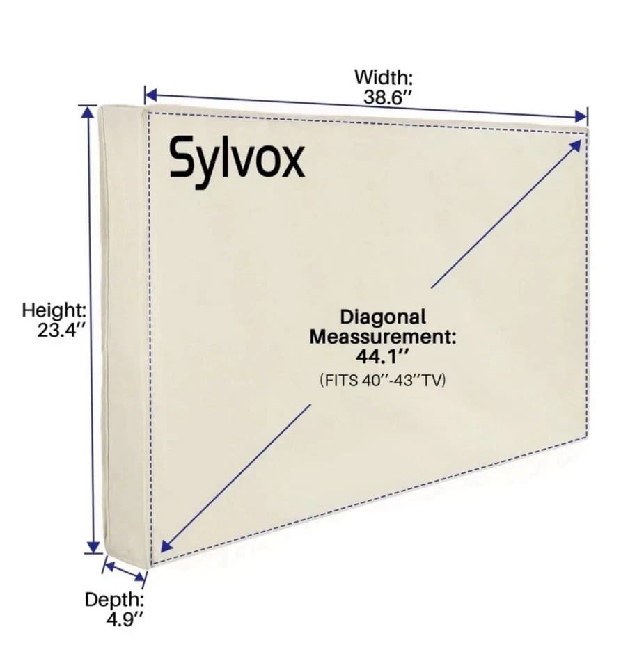 Sylvox 40-43 inch Outdoor TV Cover Waterproof TVs Dustproof Weatherproof - Thumbnail 10