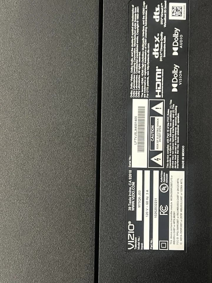 Vizio M75-Q6-J03 Smart TV WiFi Antenna Cables - Thumbnail 2
