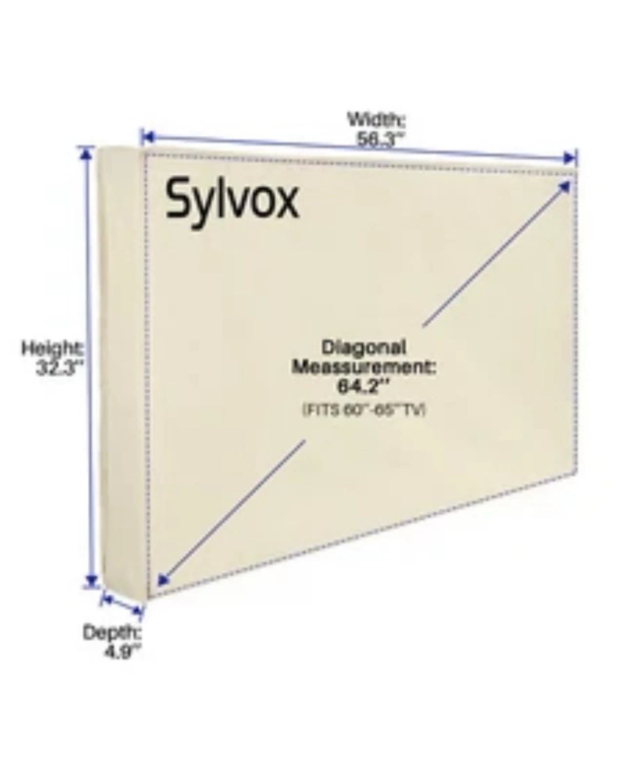 SYLVOX TV Cover Weatherproof Screen Cover 55” TV Suitable outdoor TV protect