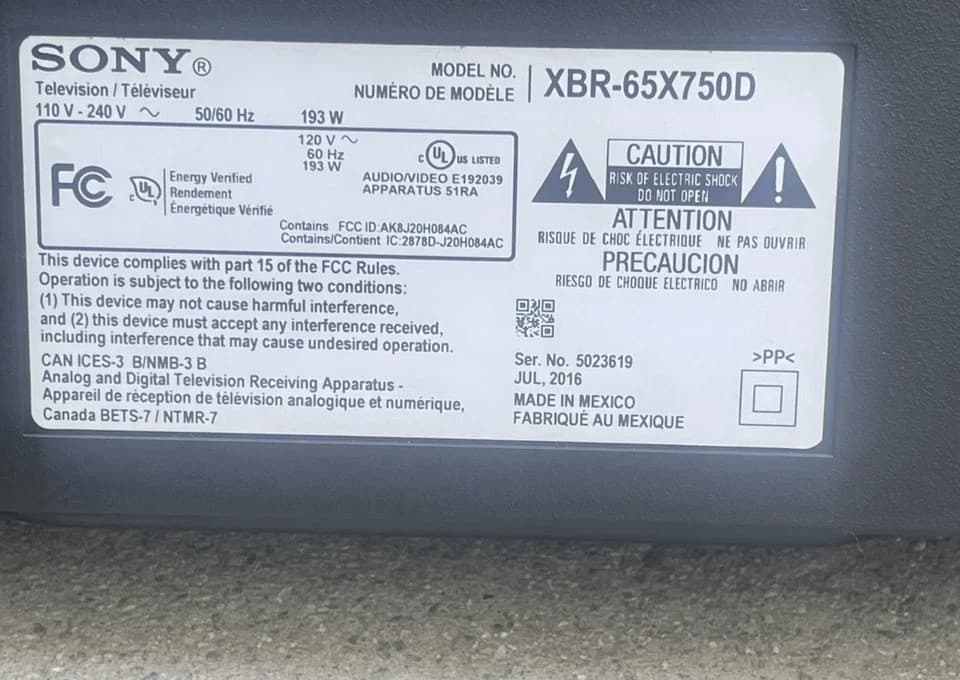 1-858-963-51 1-858-963-61, XBR-65X750D 55X700D Sony Speakers - Thumbnail 3