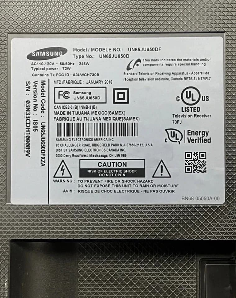 Samsung UN65JU650DF T-Con Board 2015 INC_UHD_HAWK_UFT BN94-10521A - Thumbnail 2