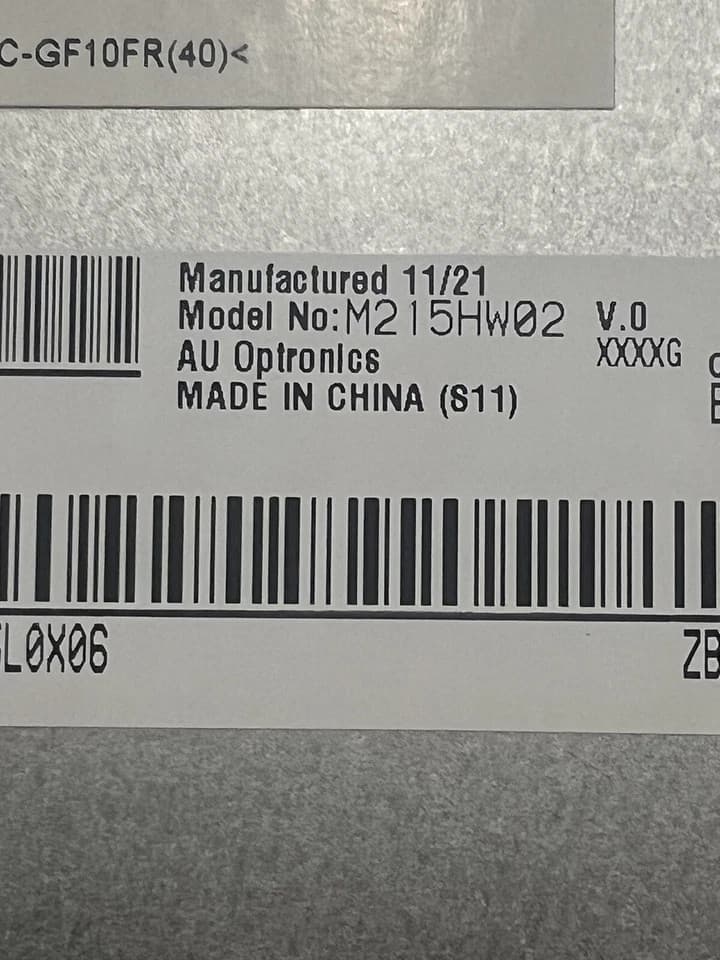 HP Au Optronics M215HW01 V.6 21.5 Inch Matte 1920 x 1080 a-Si TFT-LCD Panel - Thumbnail 2