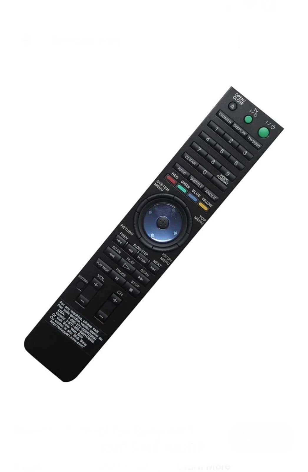 OEM Sony RMT-B101A BD Remote Control BDP-S1 BDP-S200ES BDP-S300 BDP-S301 -Tested