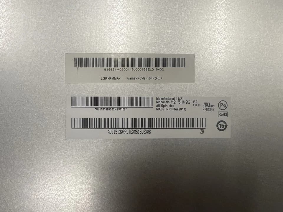 HP Au Optronics M215HW01 V.6 21.5 Inch Matte 1920 x 1080 a-Si TFT-LCD Panel - Thumbnail 3