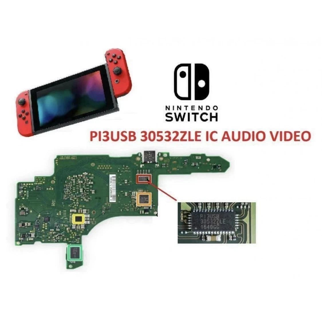 PI3USB for Switch Repair Pericom Video Audio IC Chip Diode PI3USB30532ZLE P13USB - Thumbnail 3