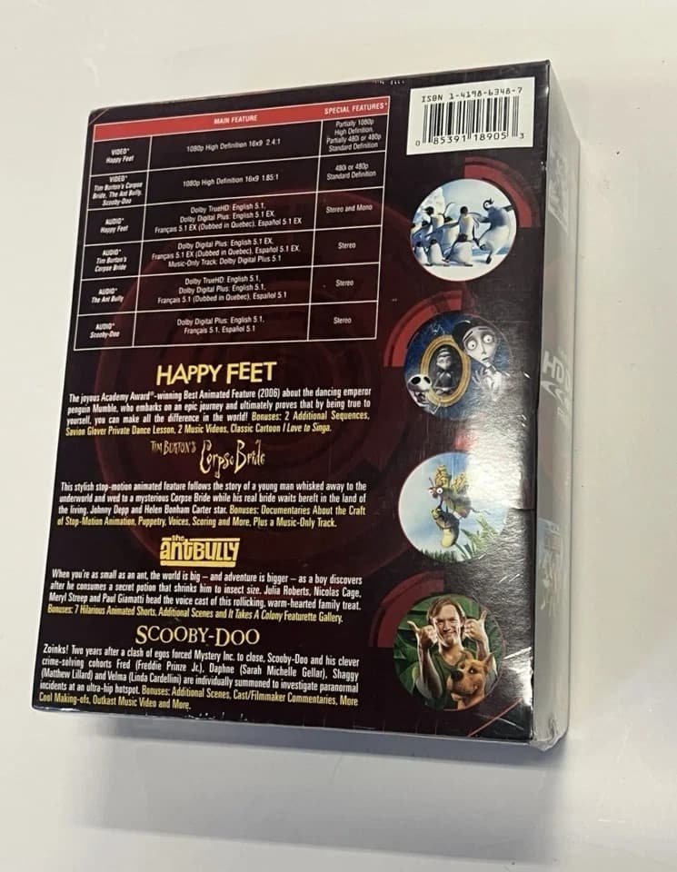 The Best of HD DVD (Family Happy Feet, Corpse Bride, Scooby-Doo, AntBully) - Thumbnail 2