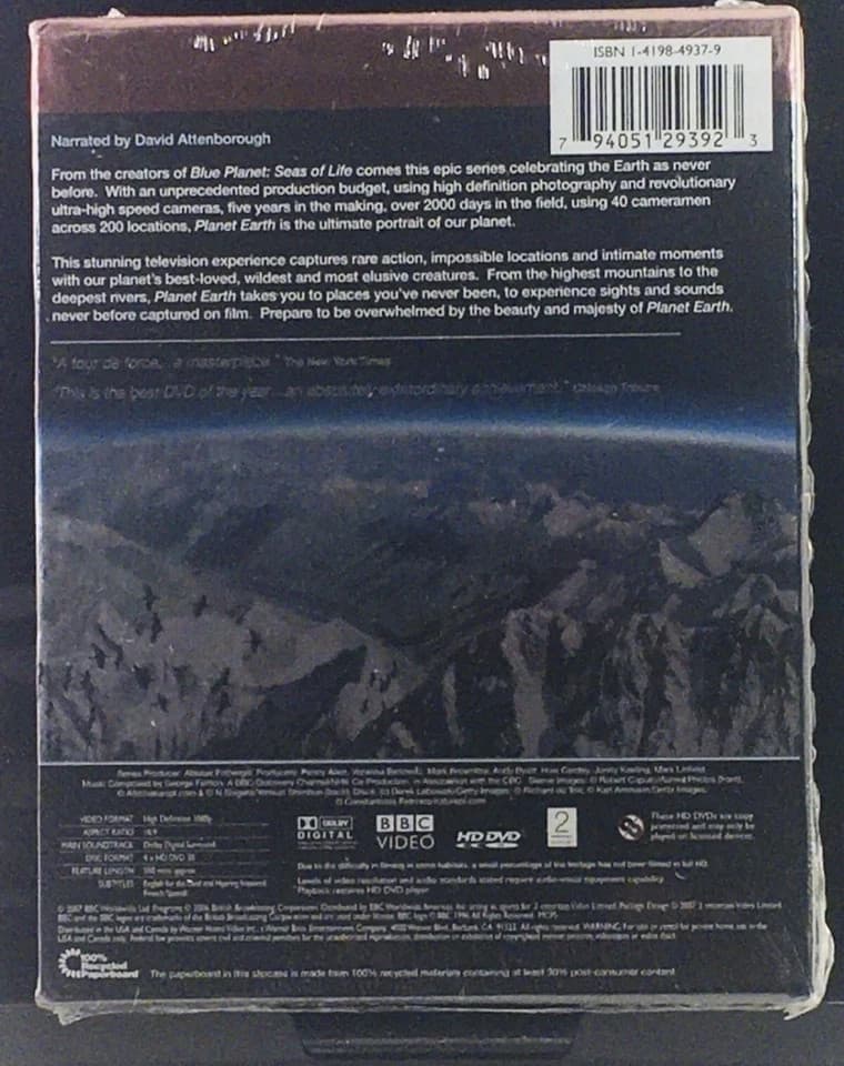 Planet Earth ~ The Complete Series (4-disc HD DVD 2007 WS) NR BBCTV Documentary - Thumbnail 2