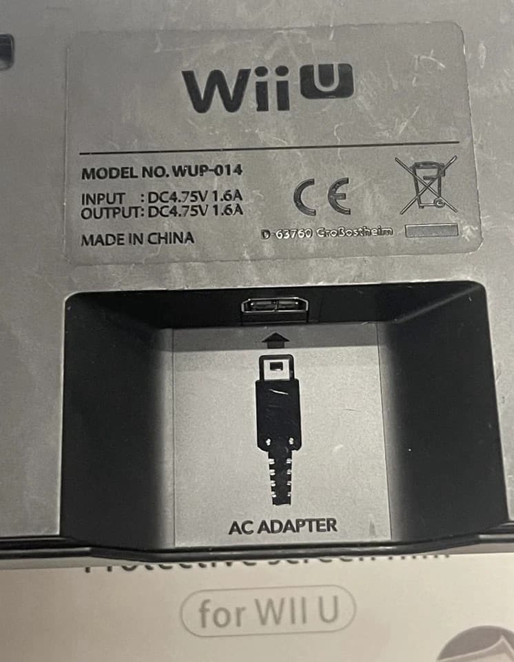 LOT OF 4 Nintendo Wii U Console Stand Vertical Holder Black WUP-016 4’ USB - Thumbnail 4