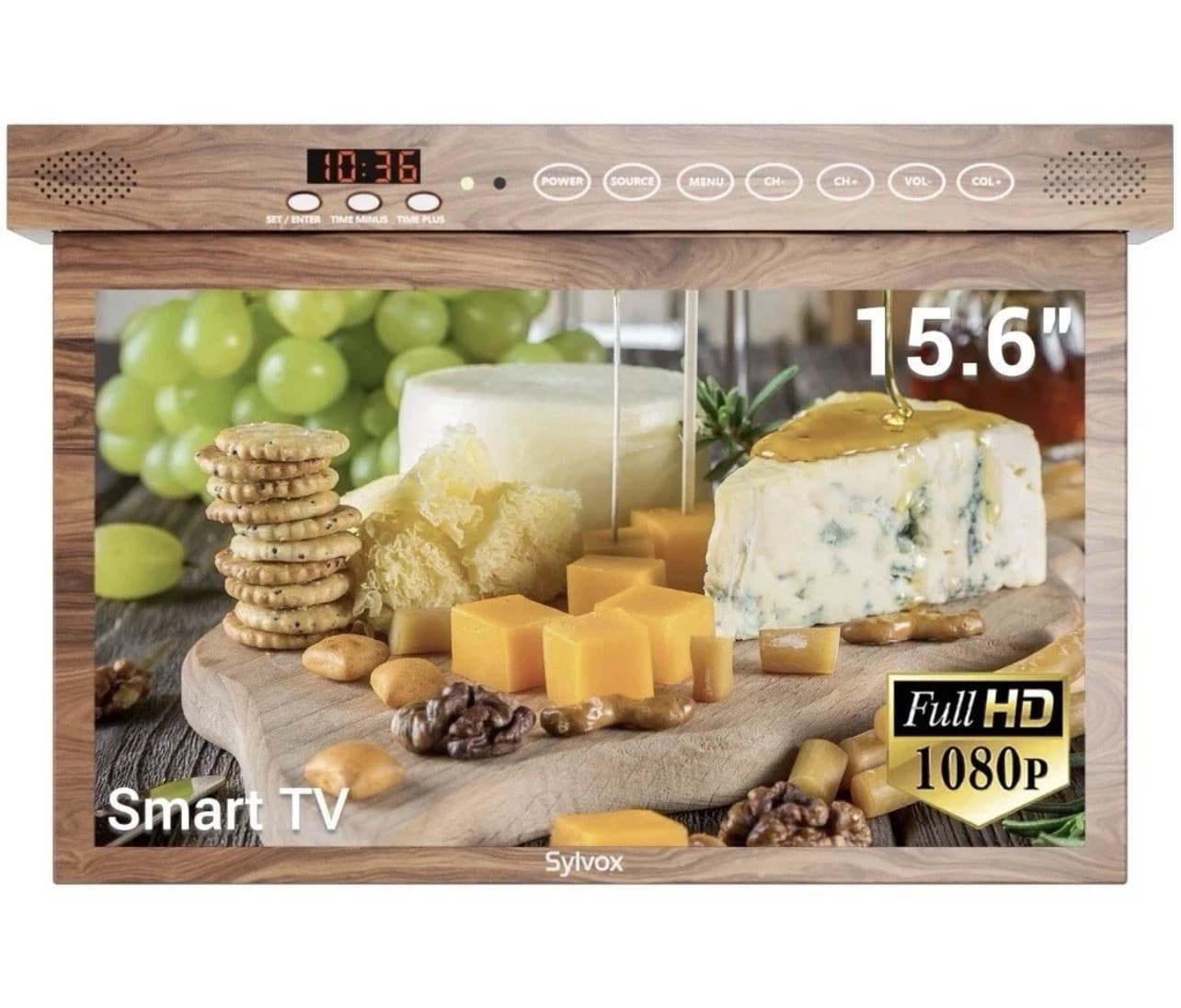 SYLVOX 15.6 inch Under Cabinet TV 1080P Kitchen TV Built-in App Smart RV TV - Thumbnail 9