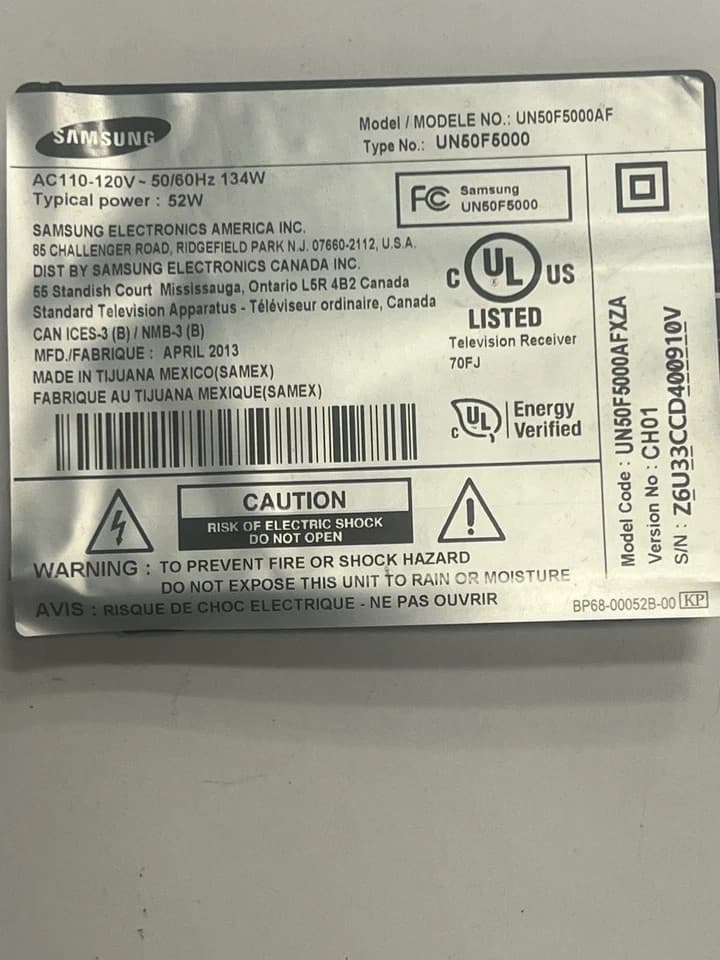 Samsung® OEM Genuine T-Con Board P/N: V500HJ2-CPE1 For TV Model: UN50F5000AF - Thumbnail 4
