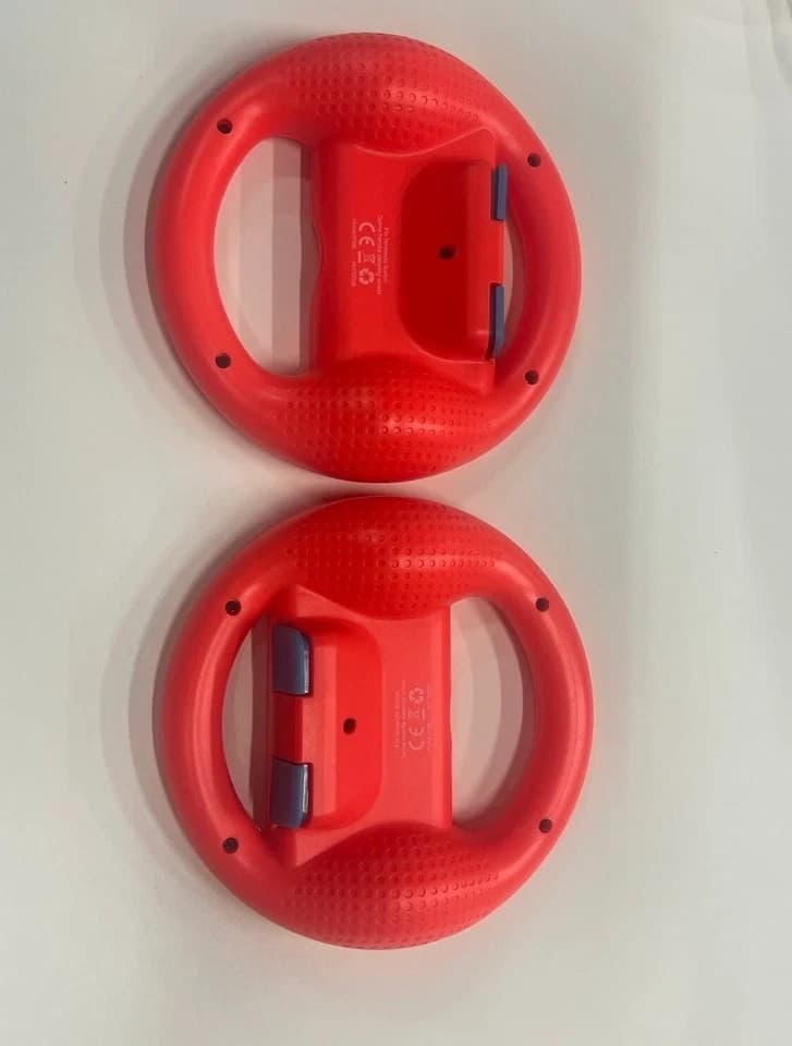 2 Pack Racing Steering Wheel For Nintendo Switch Joy-Con Controller Handle Grip - Thumbnail 2