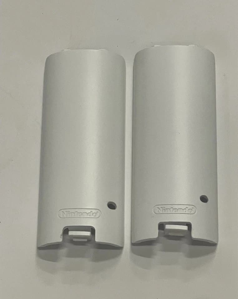 4X OEM Nintendo Wii Remote Controller BLUE and White Battery Cover - Thumbnail 3