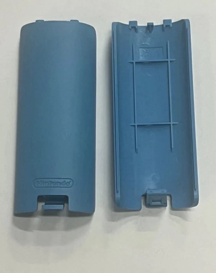 4X OEM Nintendo Wii Remote Controller BLUE and White Battery Cover - Thumbnail 5