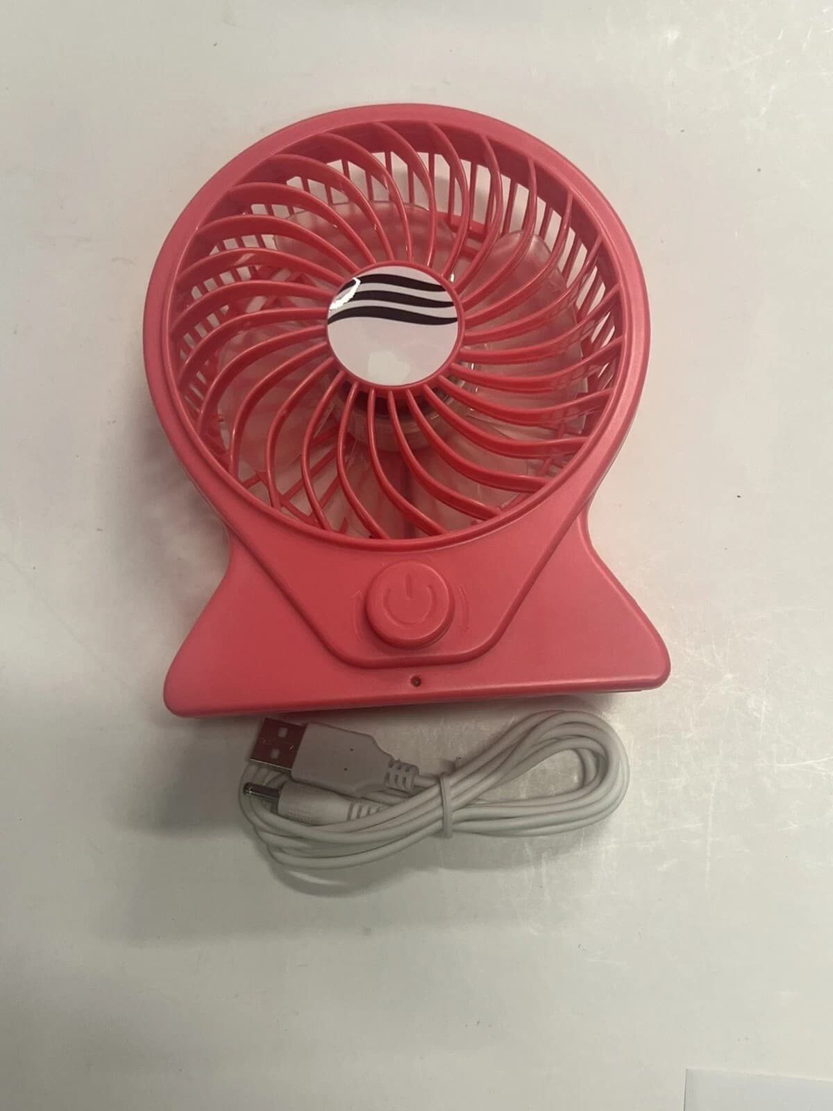 USB Desk Fan Quiet Portable Fan for Desktop Office Table 3 Speeds Pink - Thumbnail 3