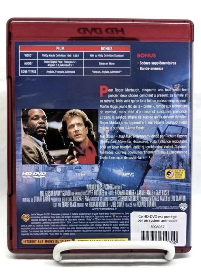 Lethal Weapon / L'arme Fatale (HD DVD, 2006) - French Import - NEW SEALED - Thumbnail 2
