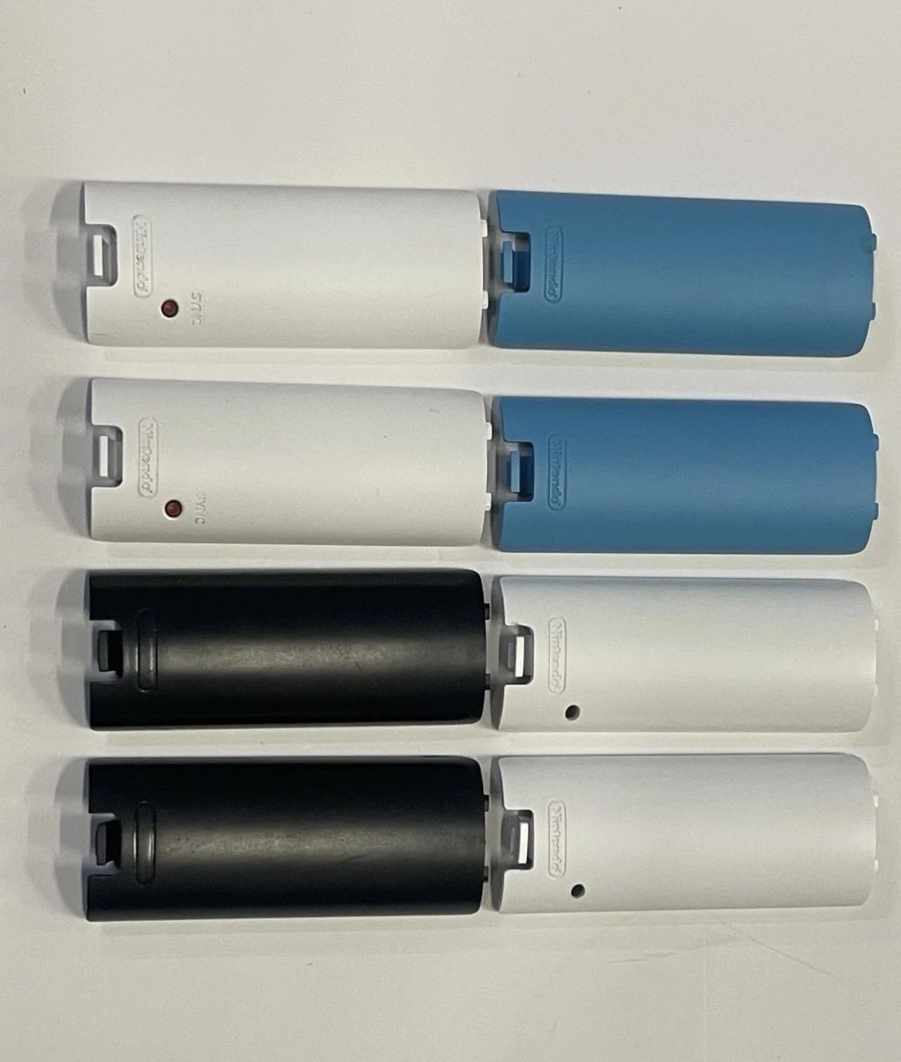 8X OEM Nintendo Wii Remote Controller BLUE and White Battery Cover read desc.. - Thumbnail 2