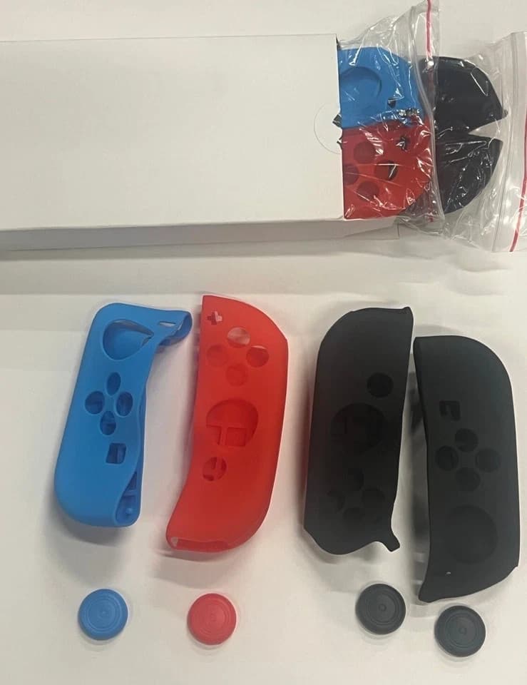 4 Pack Racing Steering Wheel For Nintendo Switch Joy-Con Controller Handle Grip - Thumbnail 3
