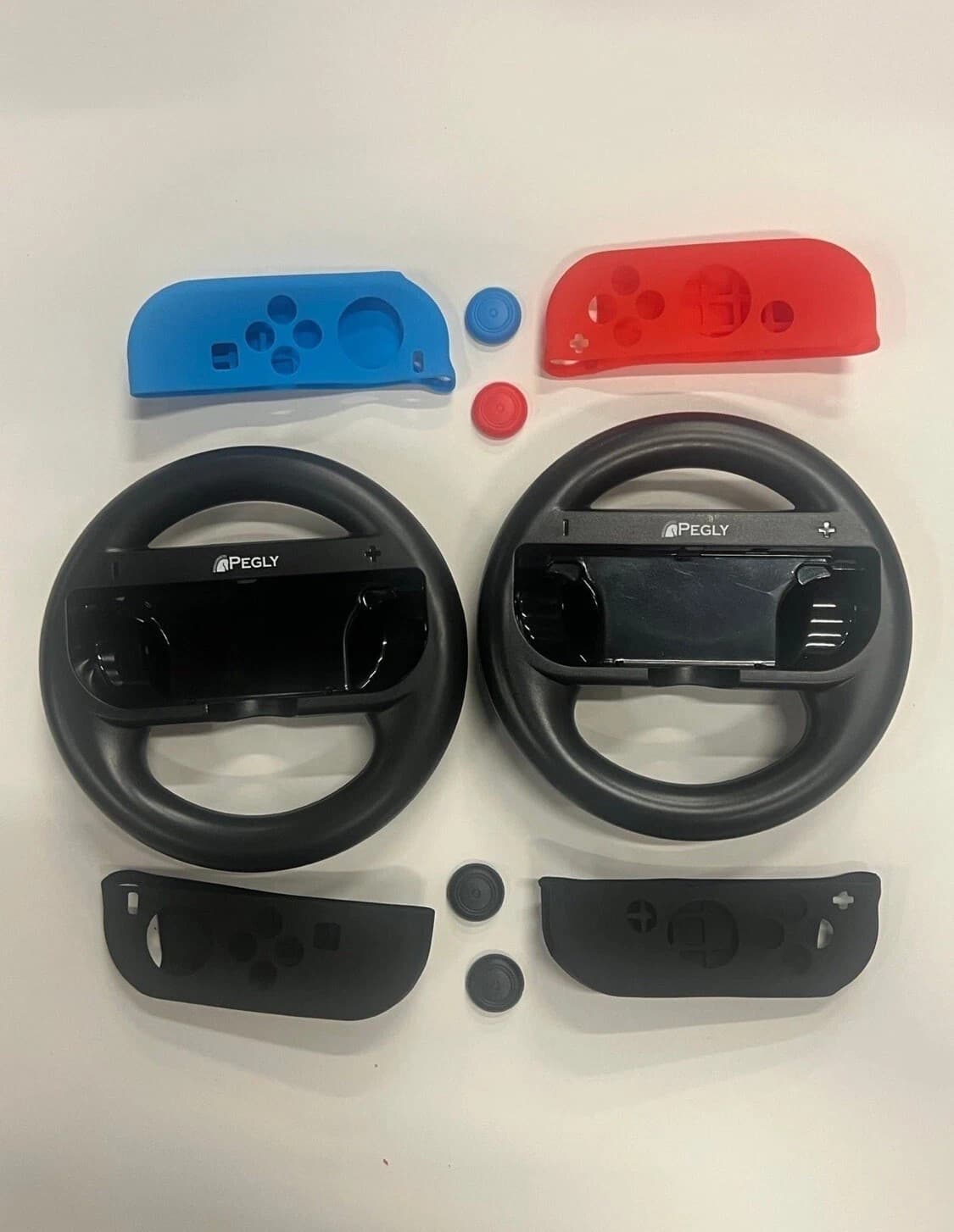 4 Pack Racing Steering Wheel For Nintendo Switch Joy-Con Controller Handle Grip - Thumbnail 4