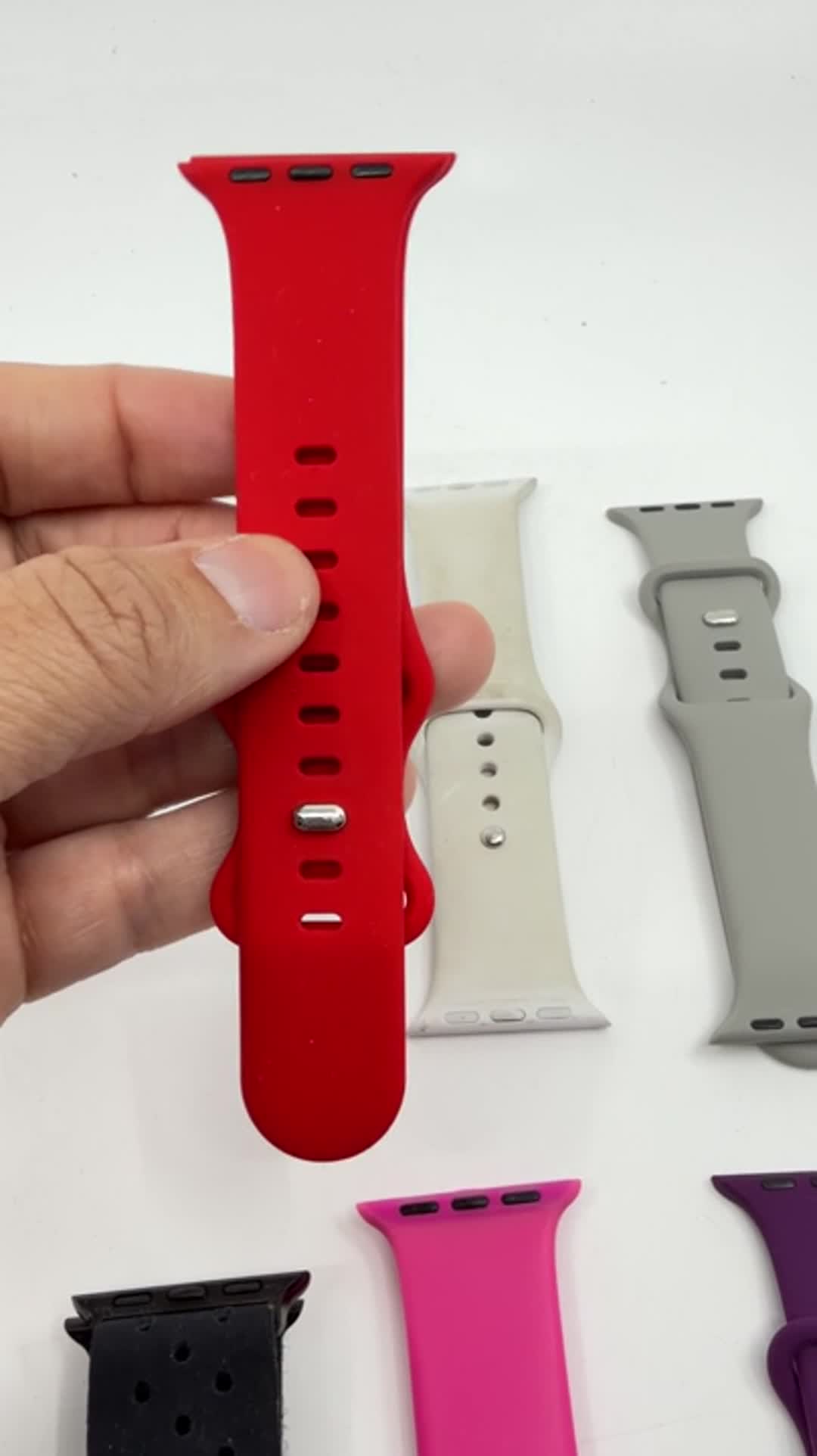 Lot of 6 Replacement Watch Bands Silicone & Sport Straps Colorful Mixed Bundle - Video 9