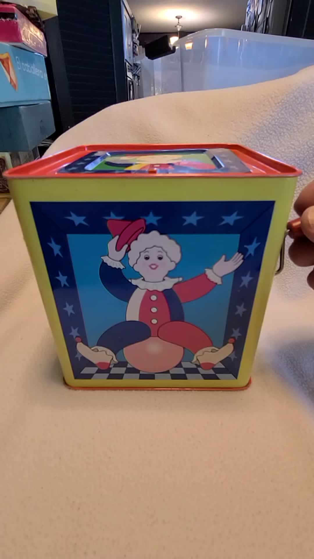 Schylling Jester Jack in the Box Tin Musical Toy Works Great - Video 8