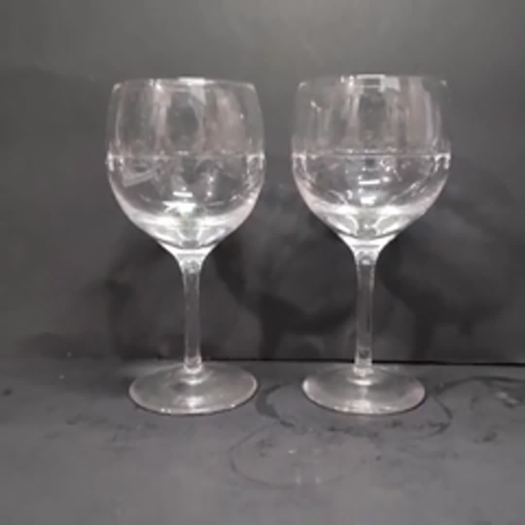 Lenox Candleglow Lead Crystal Wine Goblets, Set Of 2, Vtg Replacement Stemware - Video 11