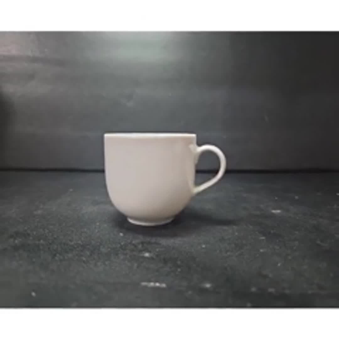 Alforldi Porcelain Small Mug, Vintage White Ceramic Coffee & Tea Cup, Hungarian - Video 11