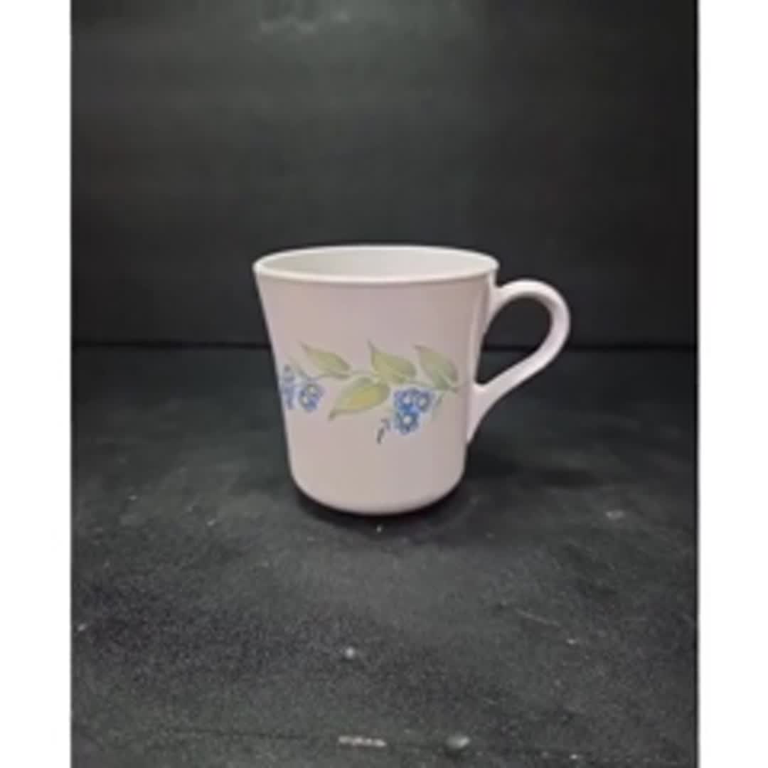 Corning Riversal Coffee Mug, Corelle My Garden Cup, Vintage Floral Kitchen Decor - Video 11