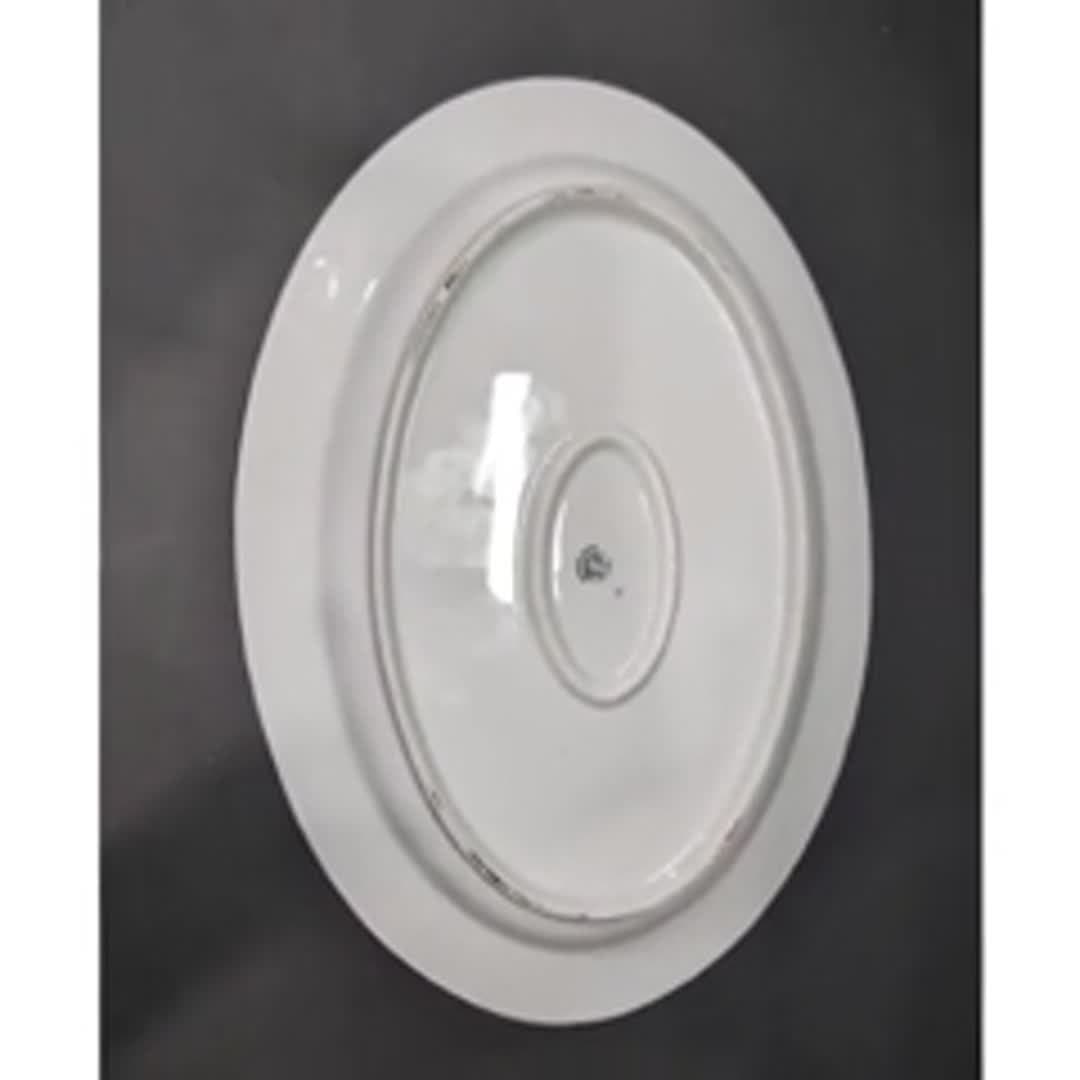 Epiag Elyrian Blue Gold Oval Platter, Bohemian Art Deco Era, Replacement Serving - Video 13