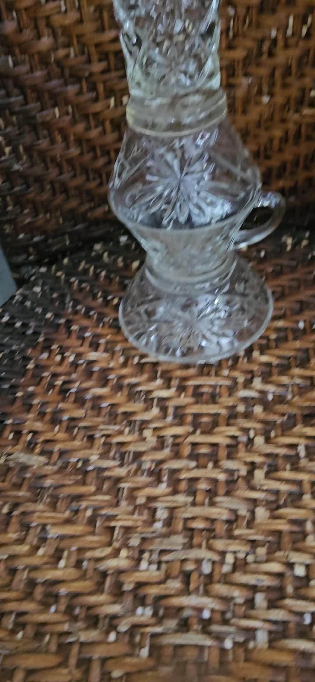 Vintage Crystal Cut Glass Candle Holder - Video 2