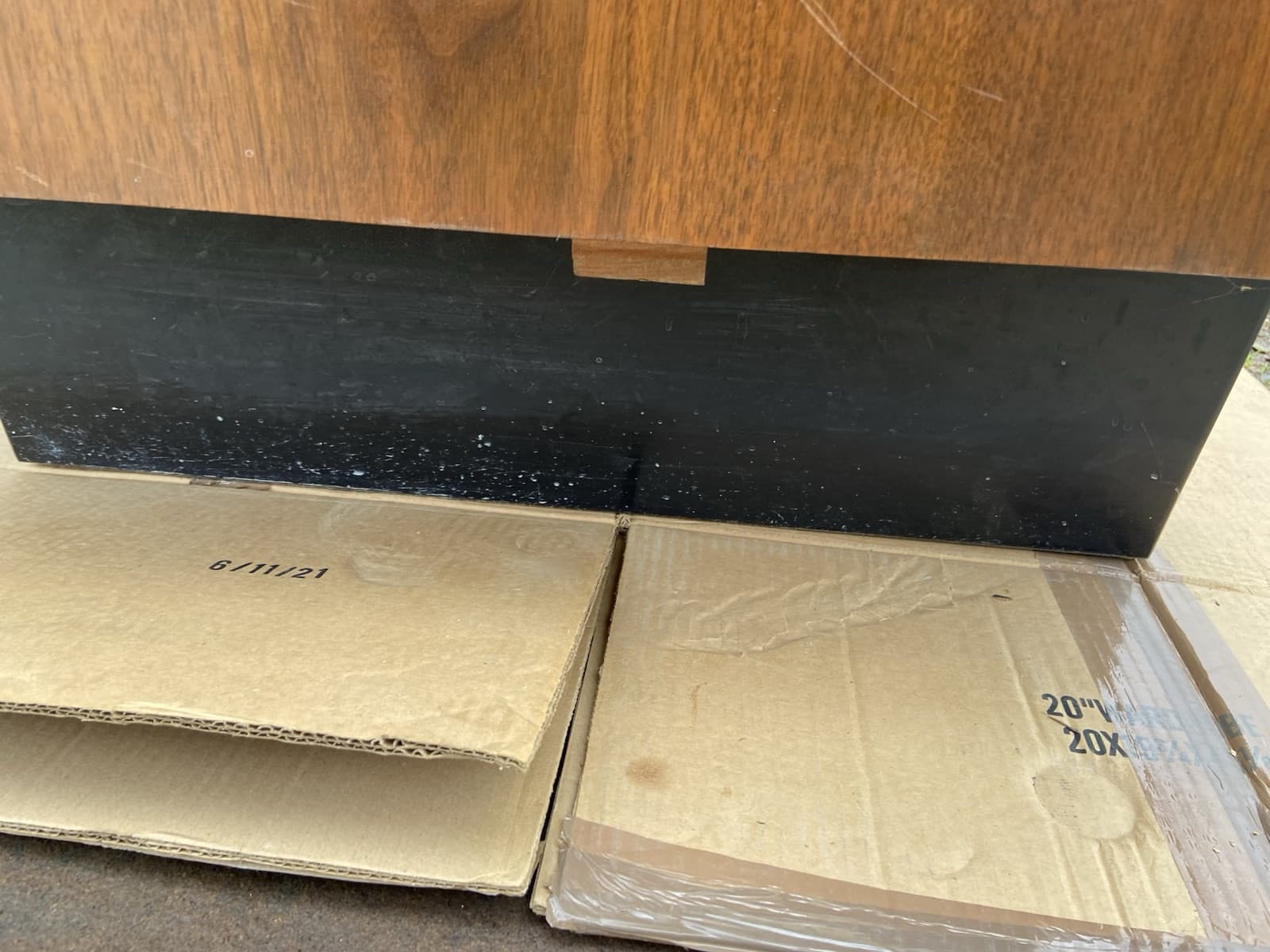 Vintage Mid Century Modern Wooden Tanker Desk - Thumbnail 12