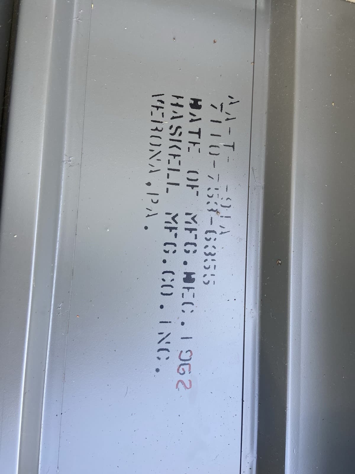 Vintage Mid Century Modern Tanker Steel Desk By Haskell - Thumbnail 7