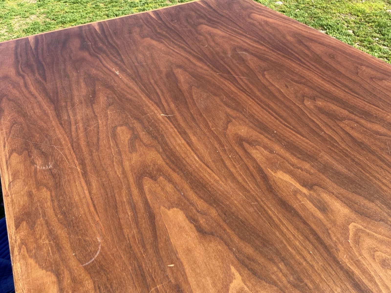 Vintage Mid Century Modern Walnut Writing Desk - Thumbnail 10