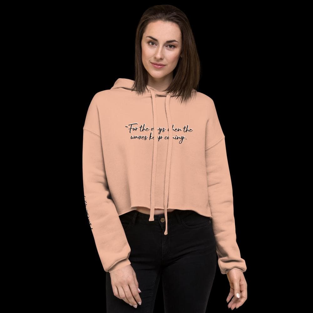 For the Days When the Storms Keep Coming Soft Cropped Hoodie - Raw Hem, Dropped Shoulder - Thumbnail 9