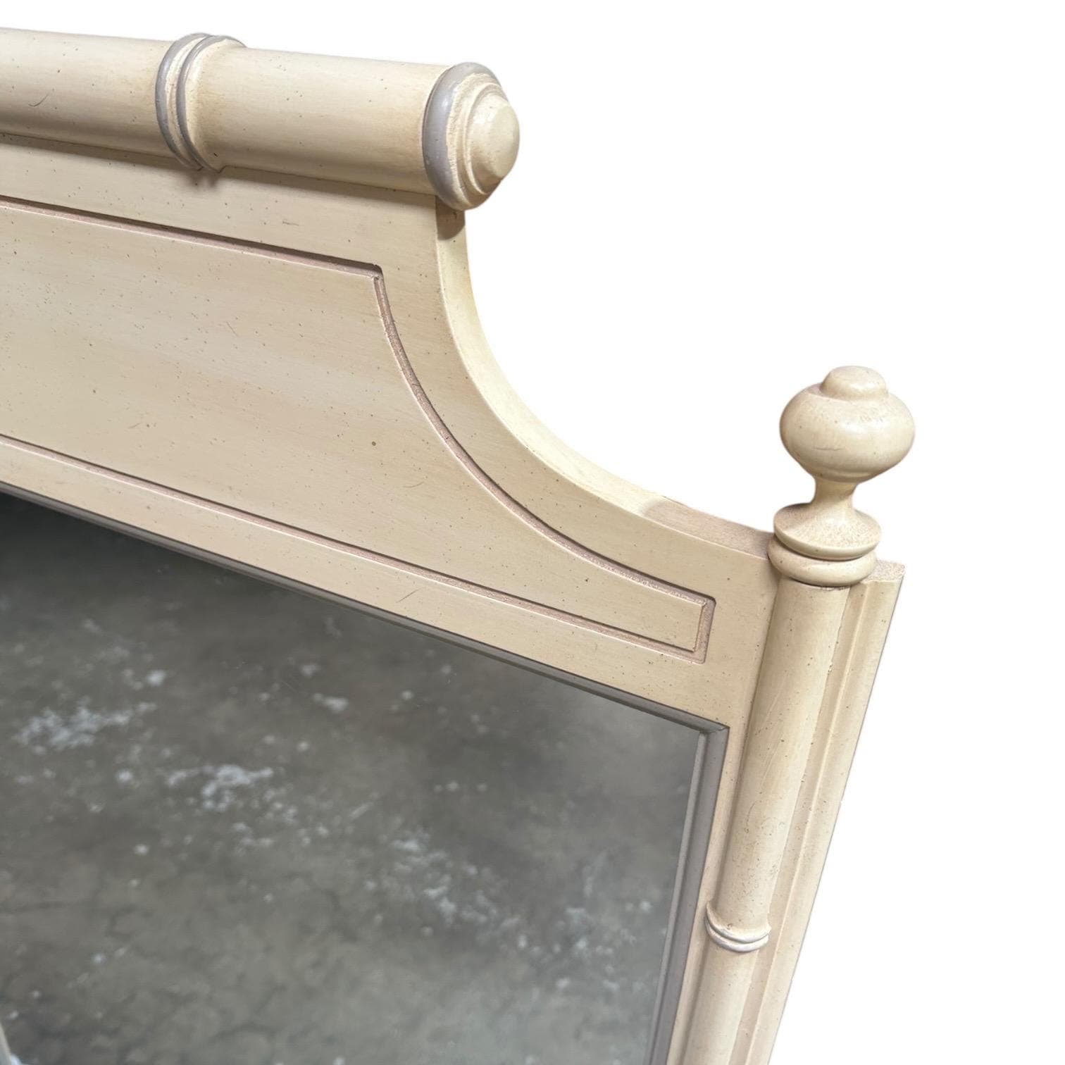 Henry Link Mirror 39x25 LOCAL PICKUP Vintage Beige Faux Bamboo Coastal Hollywood Regency - Thumbnail 7