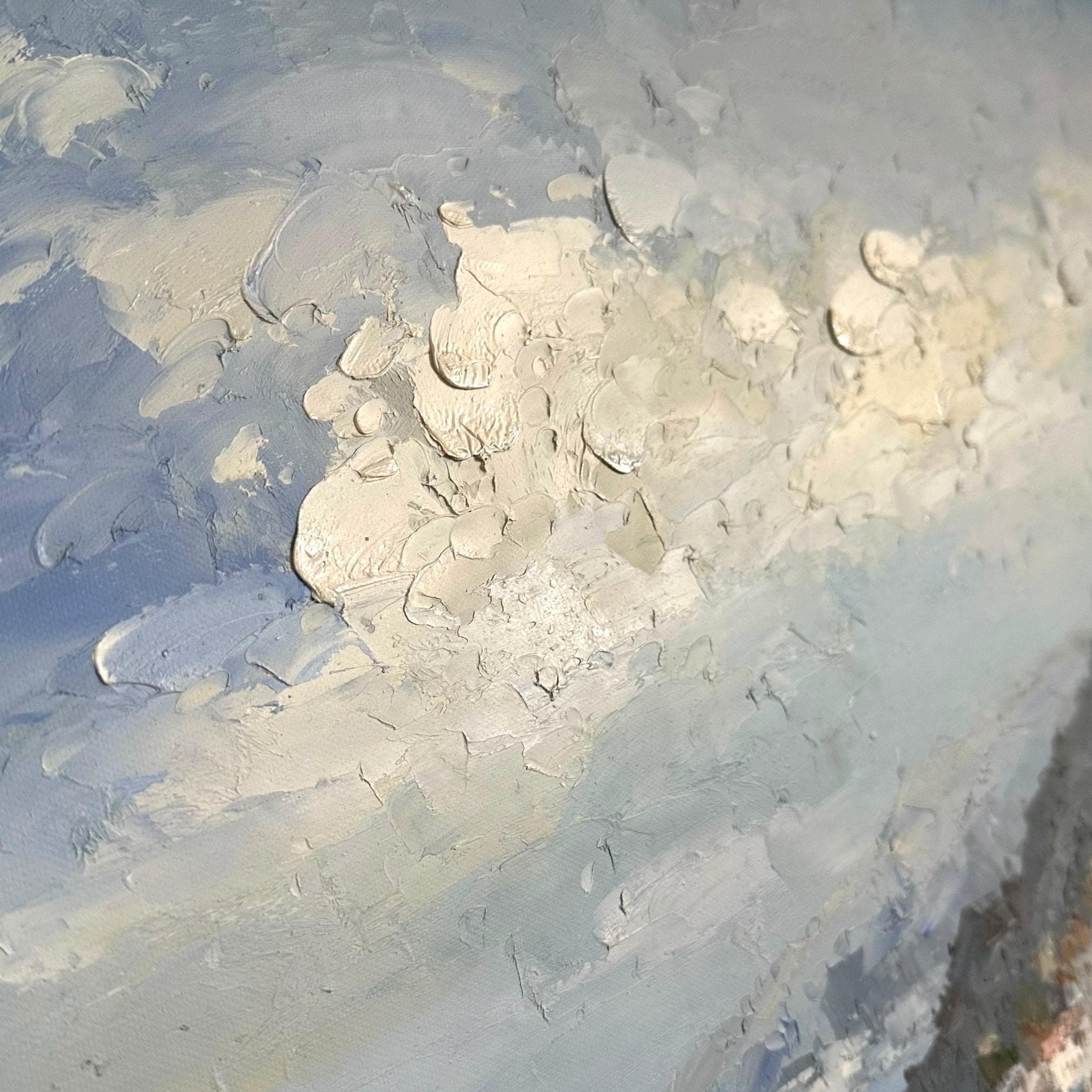 Vintage Mediterranean Sailboat Painting – Coastal Harbor Impasto Art (72x48) - Thumbnail 5