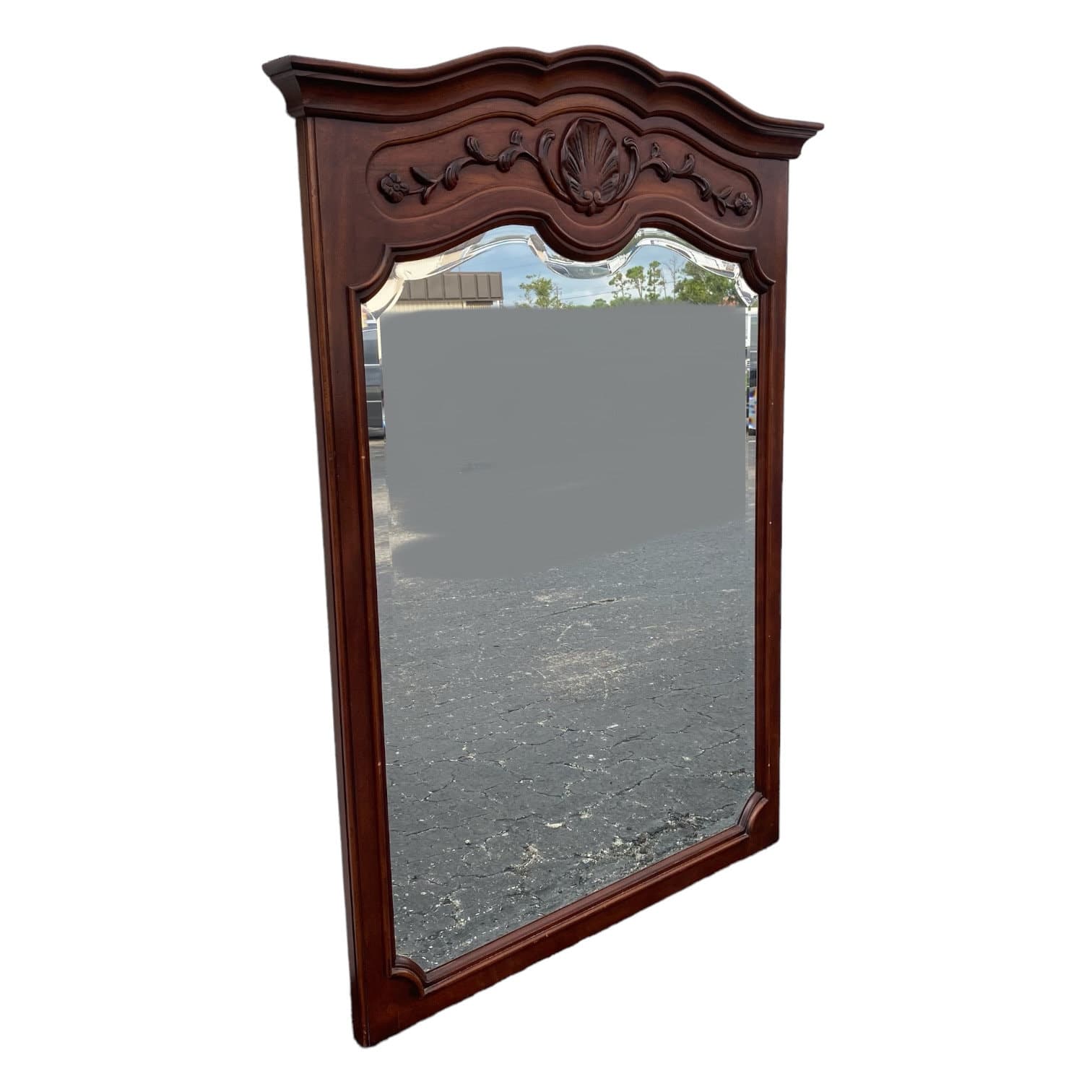 French Provincial Mirror 51x37 LOCAL PICKUP Vintage Century Furniture Wood Wall Mirror - Thumbnail 5