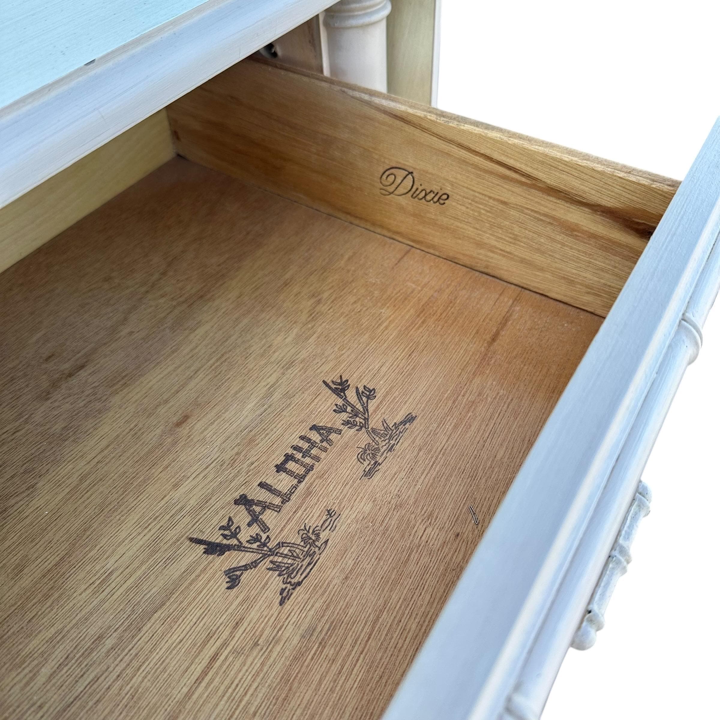 Faux Bamboo Table Server Cart by Dixie Aloha - Vintage Fretwork Hollywood Regency Chinoiserie Coastal Furniture - Thumbnail 6