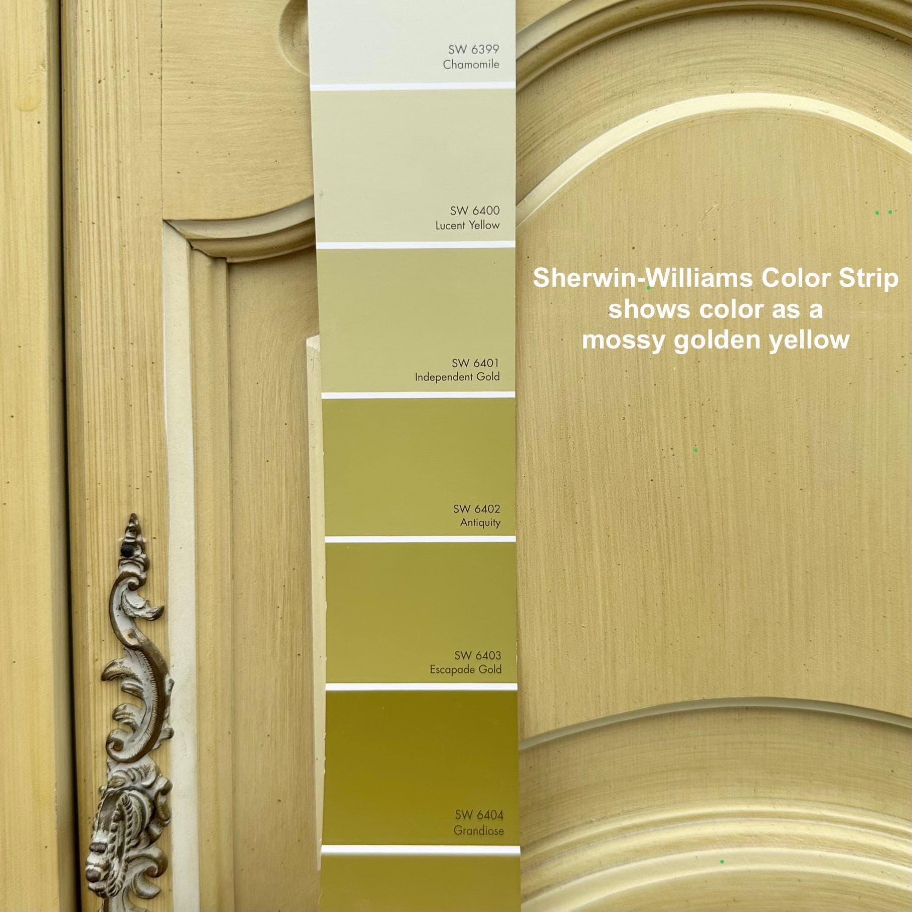 Henry Link French Provincial Dresser 69” Long - 1970s Vintage Golden Green & White Credenza with 9 Drawers Romantic Cottage Shabby Chic - Thumbnail 9