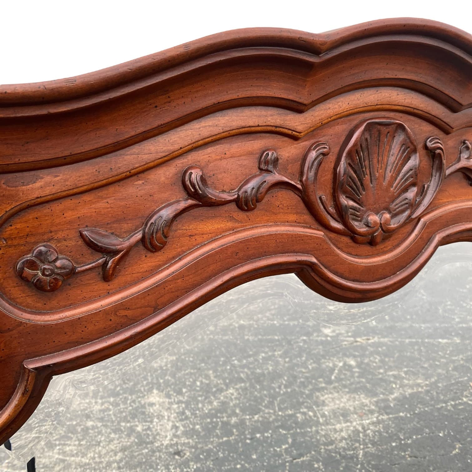 French Provincial Mirror 51x37 LOCAL PICKUP Vintage Century Furniture Wood Wall Mirror - Thumbnail 4