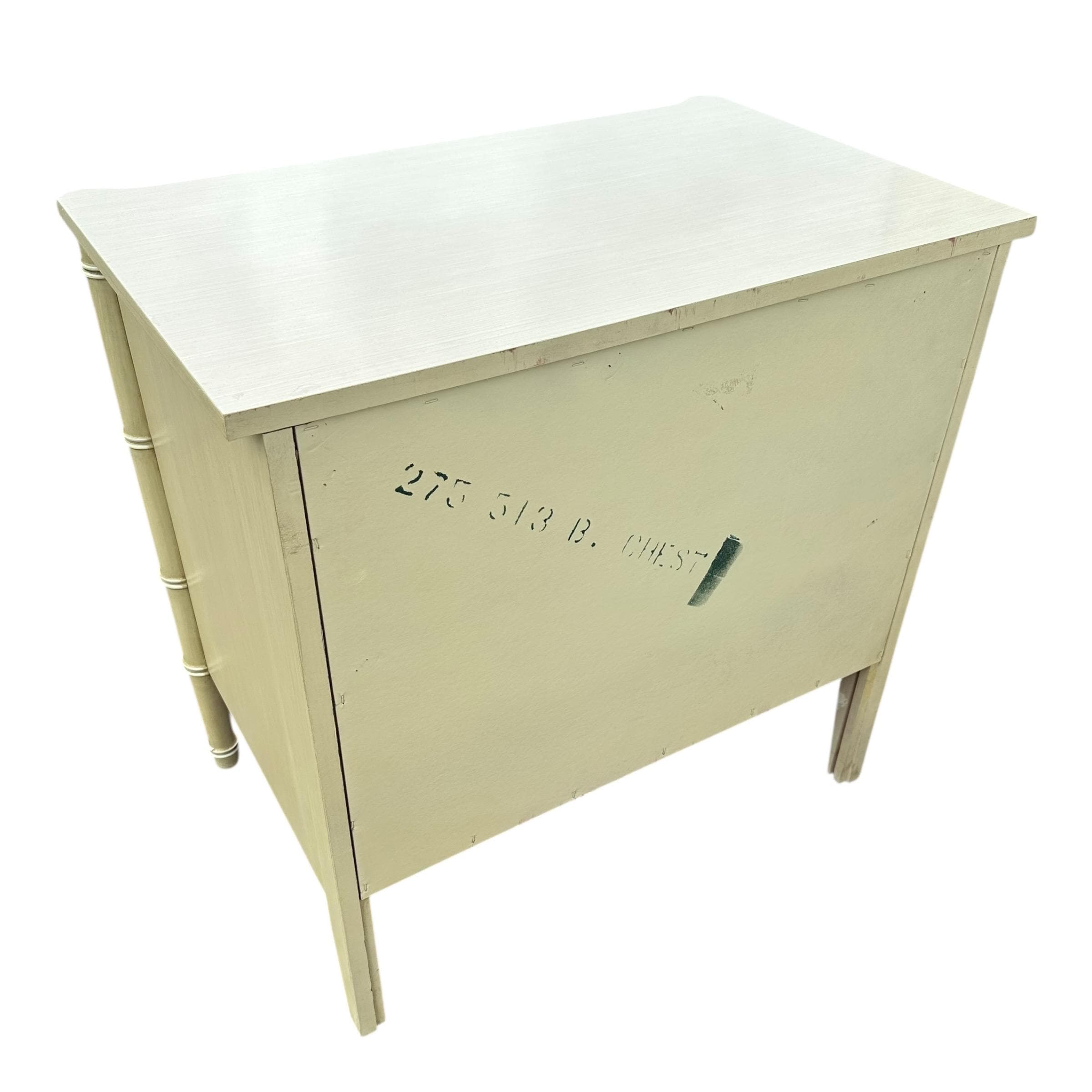 Henry Link Bali Hai 3 Drawer Nightstand - Vintage Green Faux Bamboo Coastal Hollywood Regency Bachelor Chest - Thumbnail 14