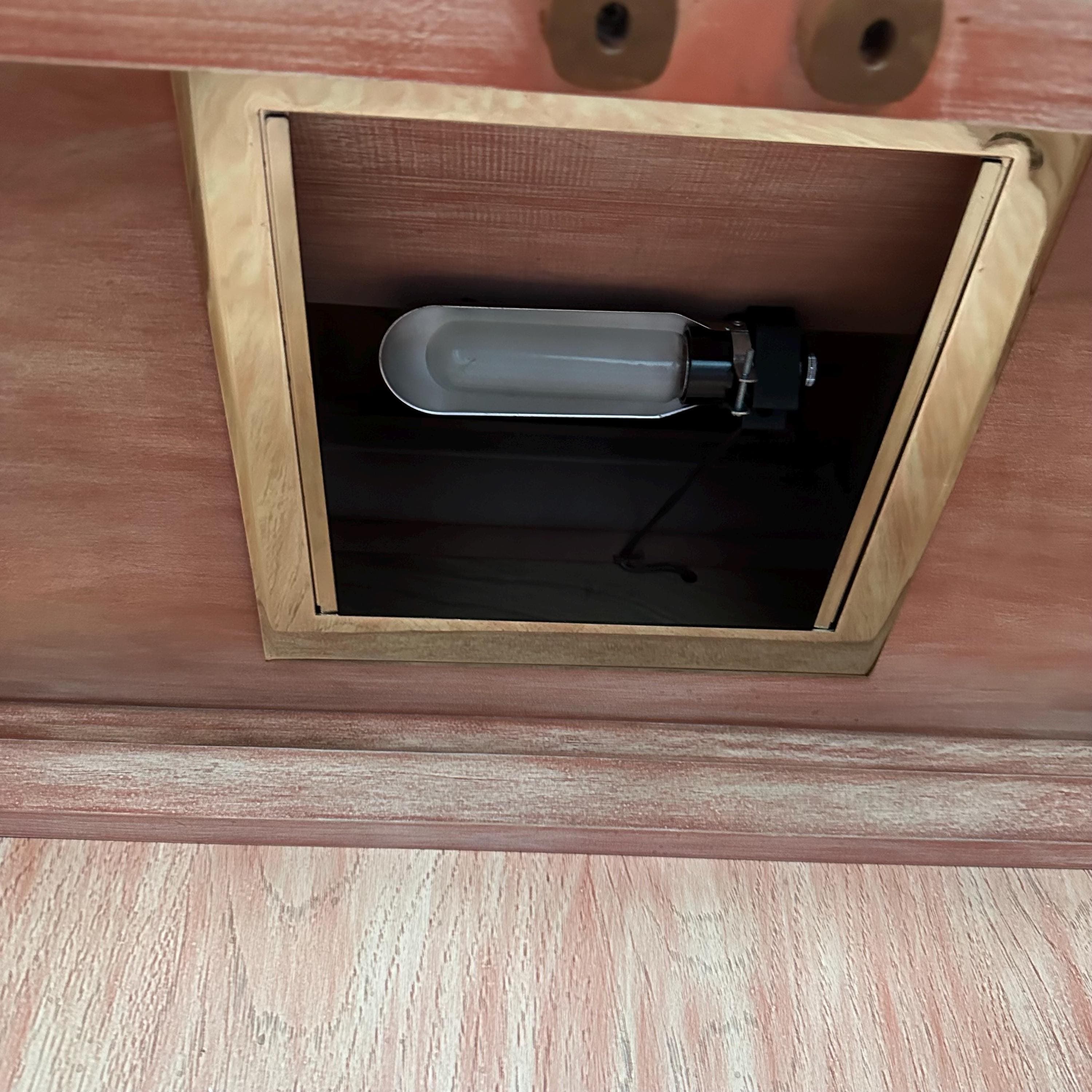 Vintage Pagoda China Cabinet by Tomlinson - Oversized Lighted Chinoiserie Vitrine - Rare Brushed Rose Wood Hollywood Regency - Thumbnail 9