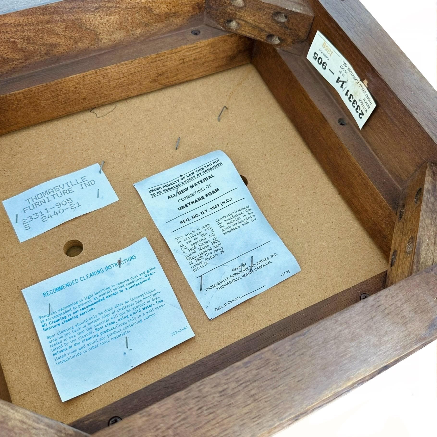 Thomasville Mystique Vanity Bench FREE SHIPPING - Vintage Pecan Wood Hollywood Regency Desk Stool Seat Chair Chinoiserie Furniture - Thumbnail 4