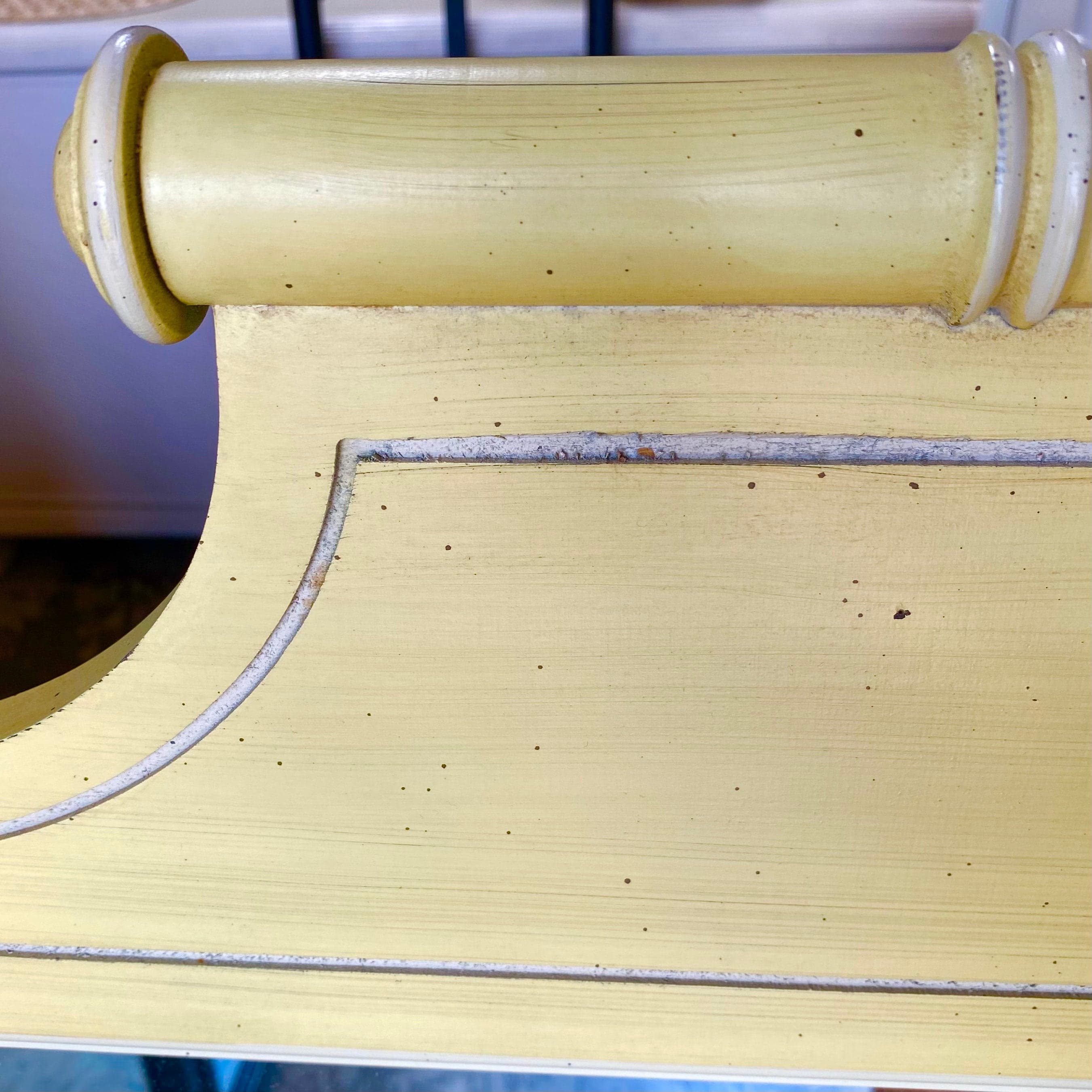 Vintage Faux Bamboo Mirror: Henry Link Bali Hai Yellow Wash, Coastal Hollywood Regency - Thumbnail 7