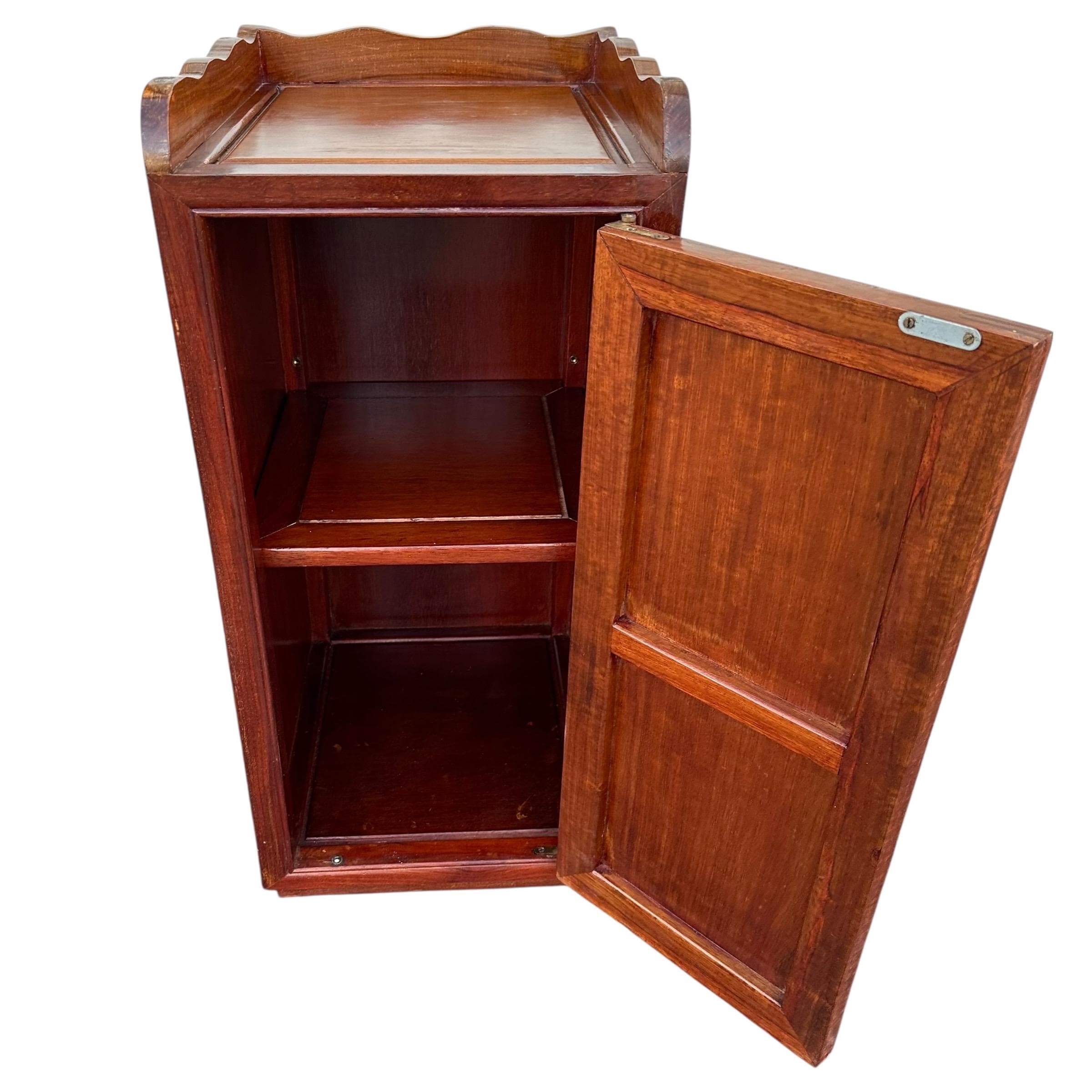 Vintage Chinoiserie Cabinet - Solid Wood Accent Table, Mortise & Tenon Joinery - Thumbnail 5