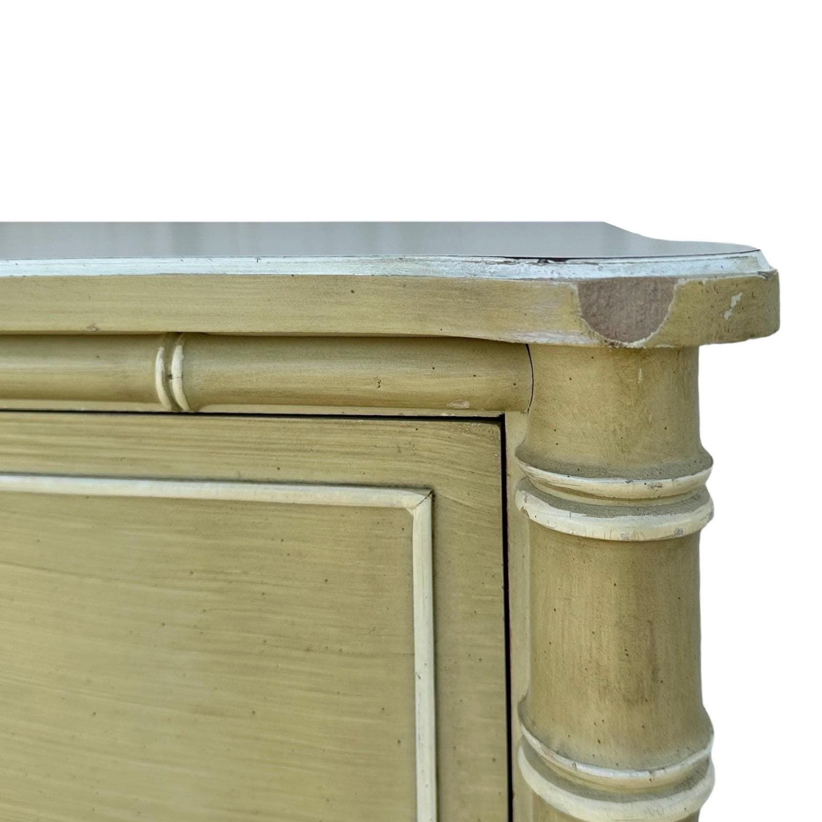 Henry Link Bali Hai Lingerie Dresser Chest of 6 Drawers - Vintage Green Hollywood Regency Faux Bamboo Bedroom Furniture - Thumbnail 6