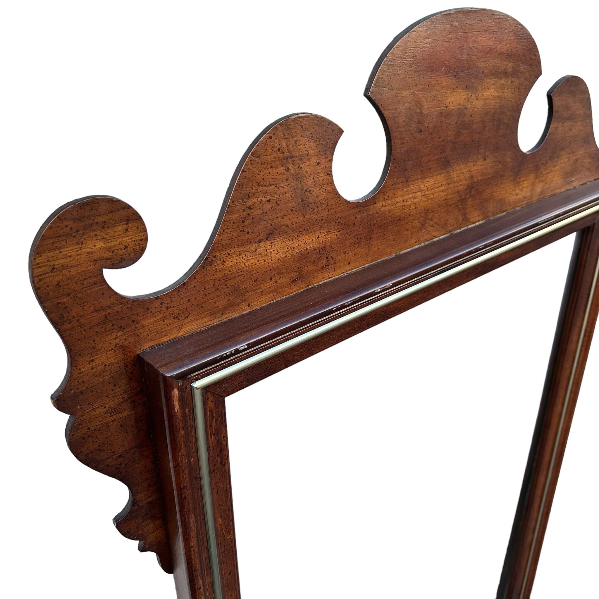 Vintage Chippendale Mirror 46x28 LOCAL PICKUP Traditional Decorative Antique Style Wood Wall Mirror - Thumbnail 3